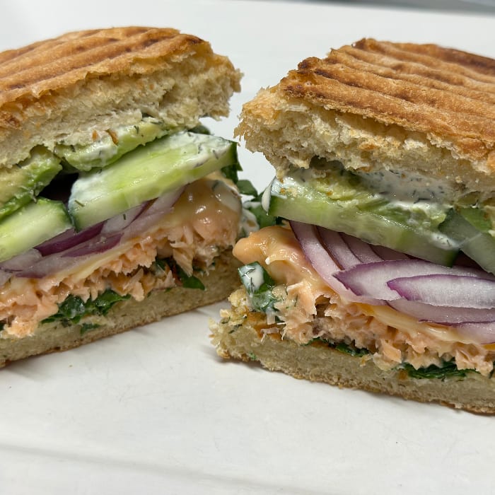 Salmon Melt Panini.